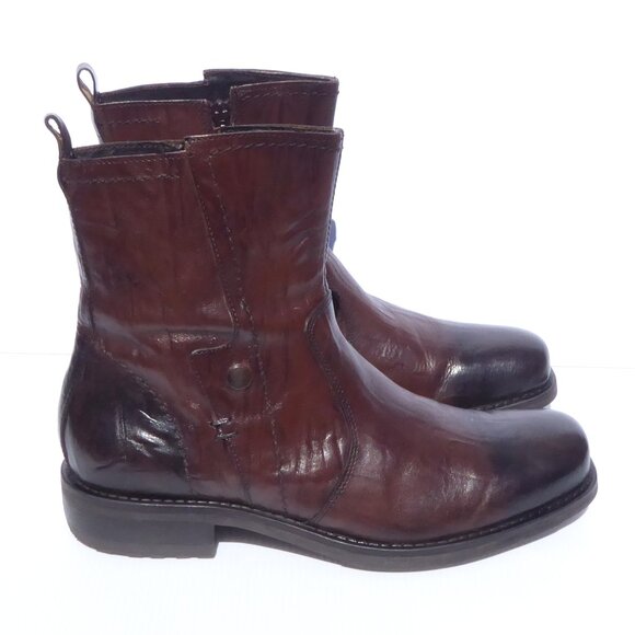 Aldo men\'s burnaugh 22 crinkle leather brown black gradient boots size 11.5 / 12 main image 11